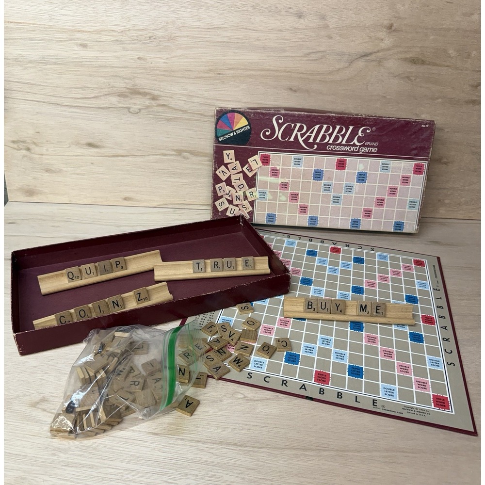 Scrabble Game Original 1982 Vintage Retro Nostalgic